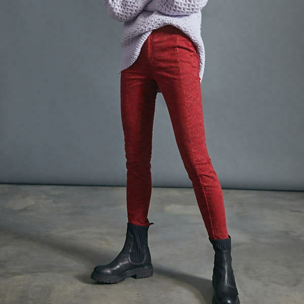 Anthropologie Crimson Red Slim jeans